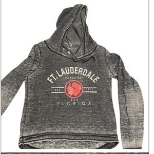 US apparel size small long sleeve distressed Fort Lauderdale hoodie GUC